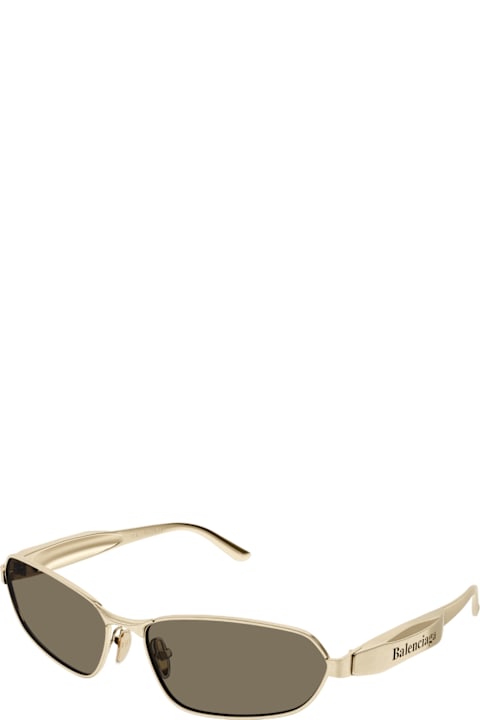 Balenciaga Eyewear نظارات لـ القسم الرجالي Balenciaga Eyewear Balenciaga Bb0355s Linea Extreme 002 Gold Brown Sunglasses