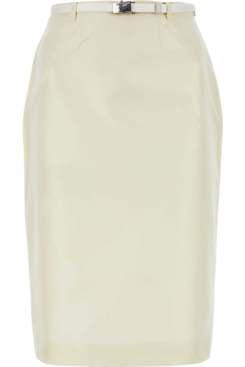 Fashion for Women Prada Ivory Faille Skirt