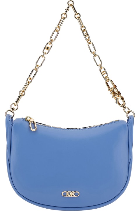 Fashion for Women MICHAEL Michael Kors Light Blue Shoulder Bag With Logo Detail In Leather Woman