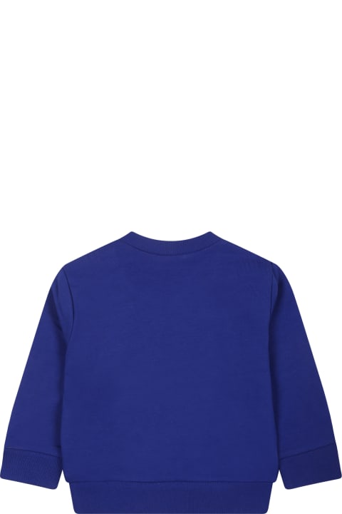 ベビーボーイズ Dsquared2のニットウェア＆スウェットシャツ Dsquared2 Light Blue Sweatshirt For Baby Boy With Logo