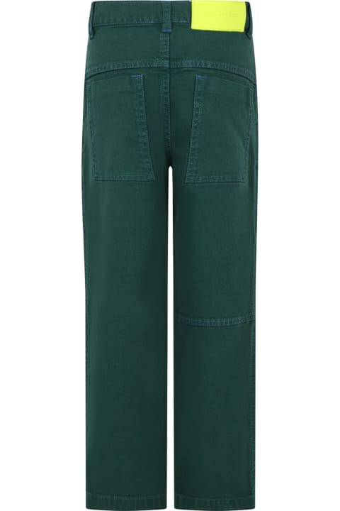 Bottoms for Boys Marc Jacobs Green Trousers For Boy With Logo