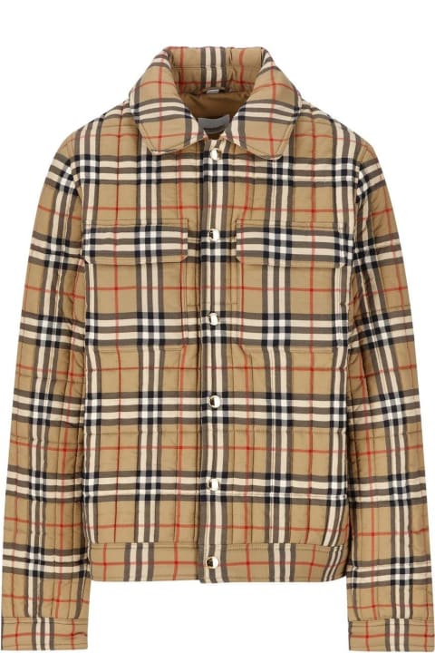 Burberry for Boys Burberry Vintage Check-pattern Long-sleeved Jacket