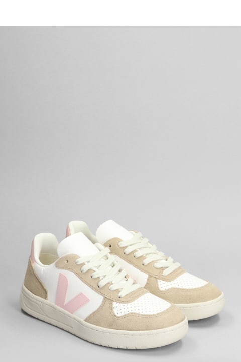 Veja Sneakers for Women Veja V-10 Sneakers In White Suede And Leather