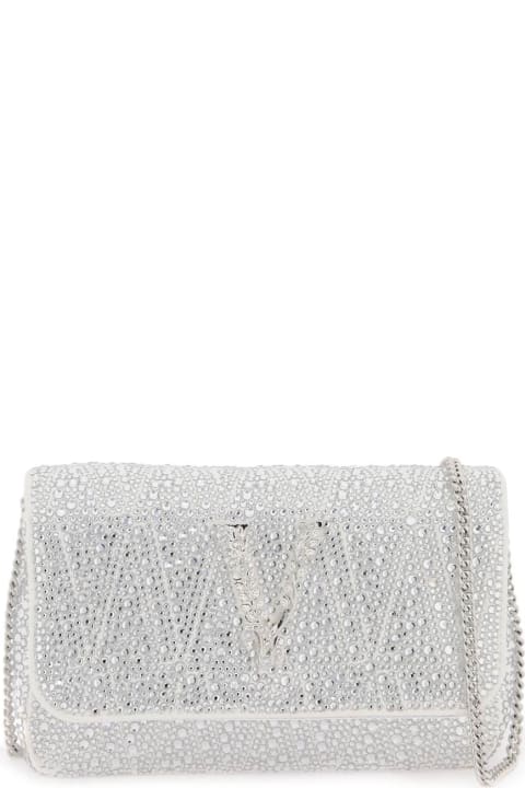 Versace Clutches for Women Versace Virtus Mini Bag With Crystals