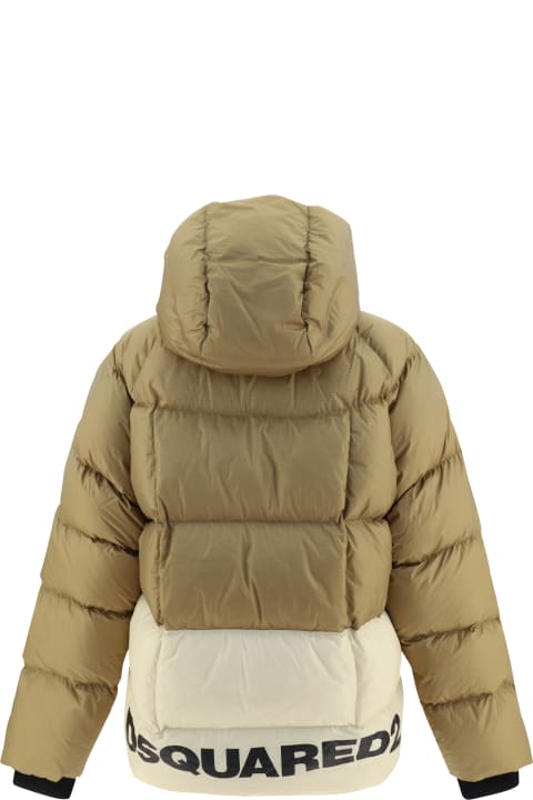 Dsquared2 Coats & Jackets for Women Dsquared2 Kaban Hooded Techno Fabric Down Jacket