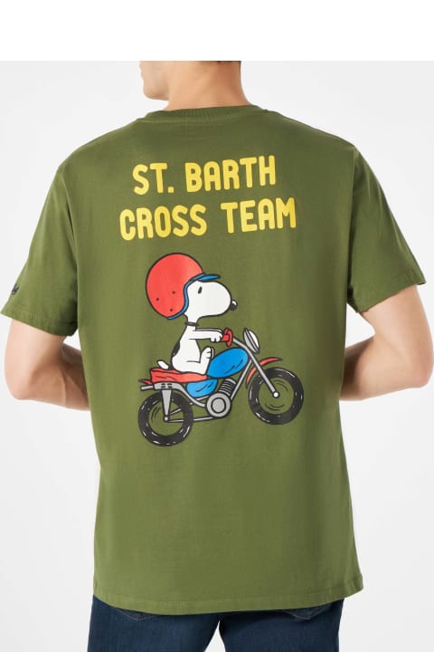 MC2 Saint Barth for Men MC2 Saint Barth Man Green T-shirt With Snoopy Print | Peanuts Special Edition