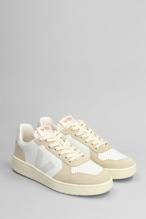 Veja Sneakers for Women Veja V-82 Sneakers In White Suede And Leather