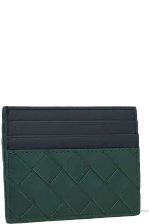 Wallets for Men Bottega Veneta Intrecciato Two-toned Card Holder
