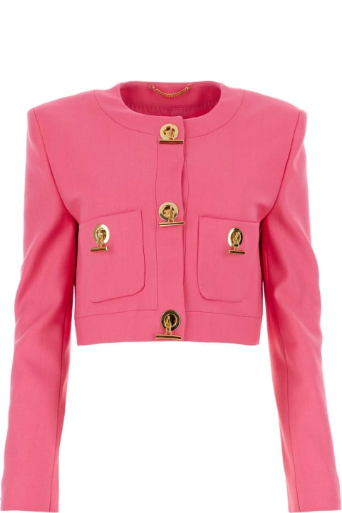 Moschino Coats & Jackets for Women Moschino Fuchsia Stretch Gabardine Blazer