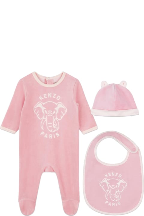 Kenzo Kids Bodysuits & Sets for Baby Girls Kenzo Kids Set Tutina Con Stampa