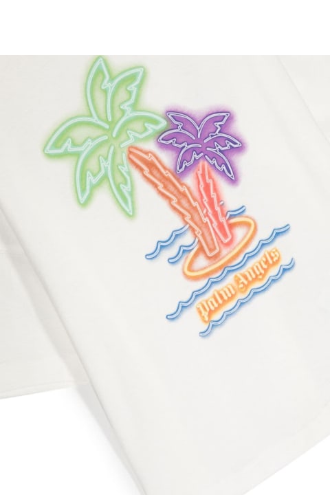 Palm Angels for Kids Palm Angels Neon Palms Oversize T-shirt