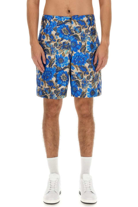 Moschino Pants for Men Moschino Short All Over Blue Flower