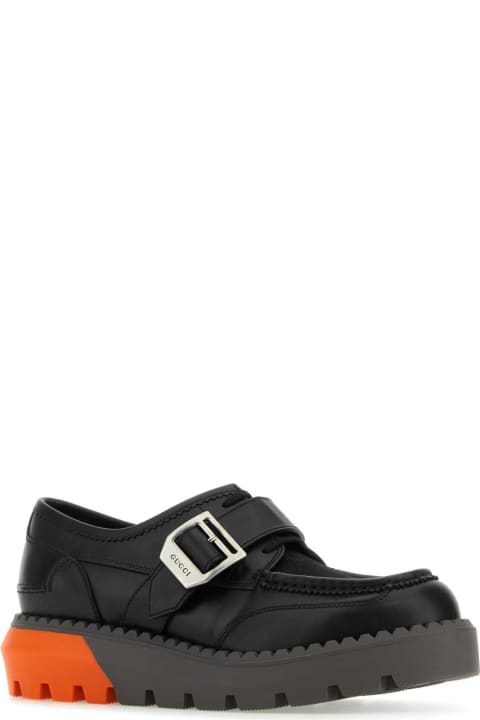 Cult Shoes for Men Gucci Black Leather Loafers