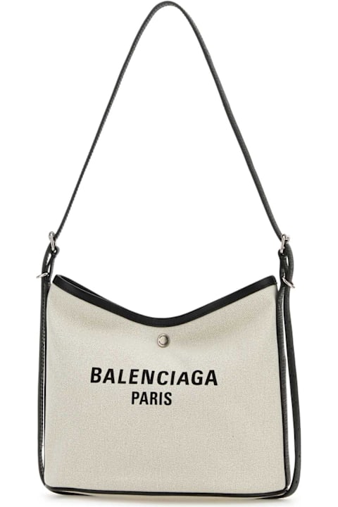 Fashion for Women Balenciaga Chalk Canvas Biarri Crossbody Bag