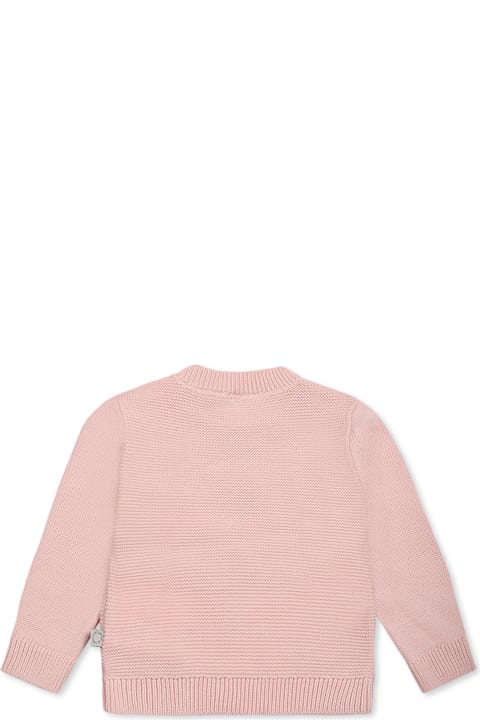 Stella McCartney Kids Sweaters & Sweatshirts for Baby Girls Stella McCartney Kids Pink Sweater For Baby Girl With Flower
