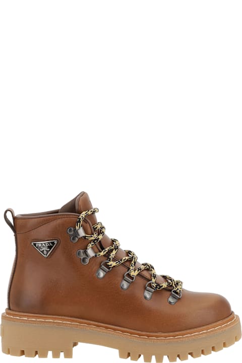 Boots for Women Prada Lace-up Ankle Boots