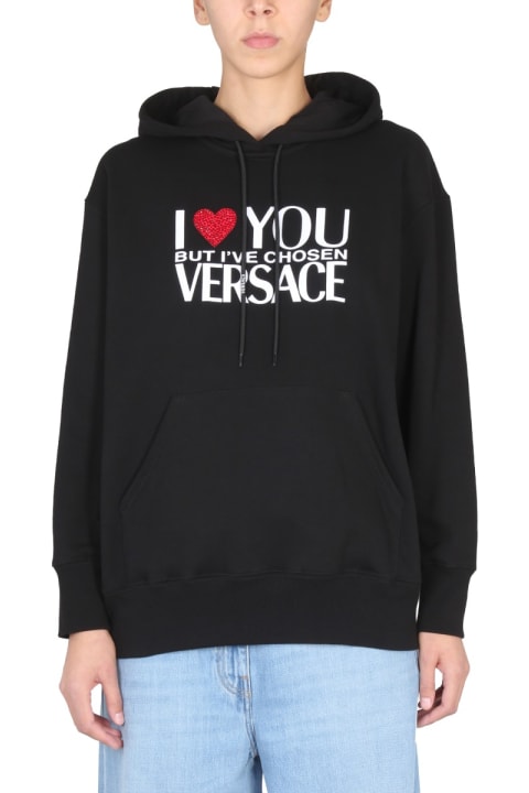 ウィメンズ Versaceのフリース＆ラウンジウェア Versace Sweatshirt With I Love You Logo