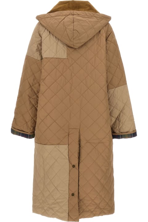'quilted Burghley' Long Down Jacket