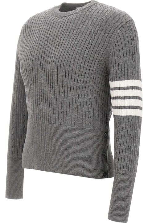 Homeware Thom Browne 'baby Cable Rib Stitch' Cotton Pullover