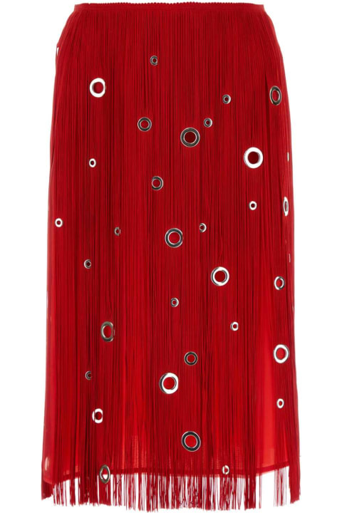 Prada Skirts for Women Prada Red Organza Skirt