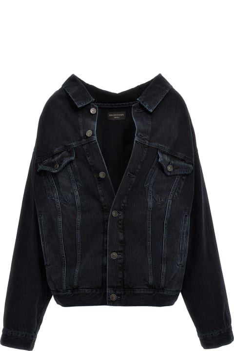 Fashion for Women Balenciaga Off-the-shoulder Denim Jacket