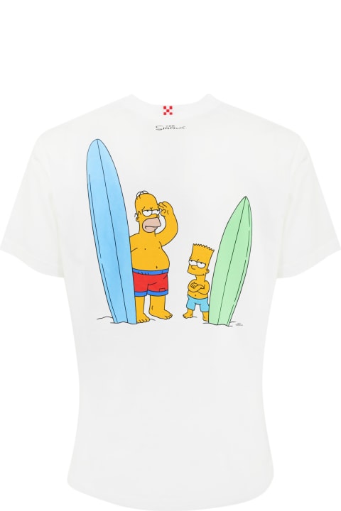 メンズ MC2 Saint Barthのウェア MC2 Saint Barth Simpson T-shirt With "like Father, Like Son" Embroidery