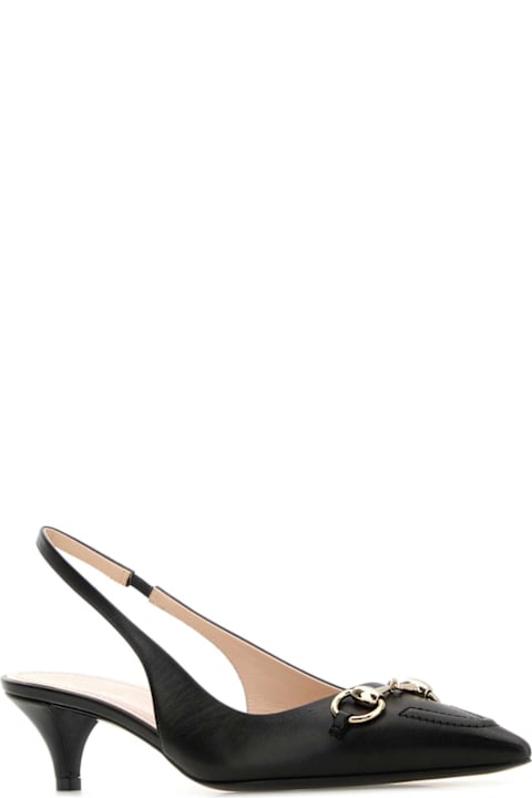 الصنادل لـ السيدات Gucci Black Leather Pumps