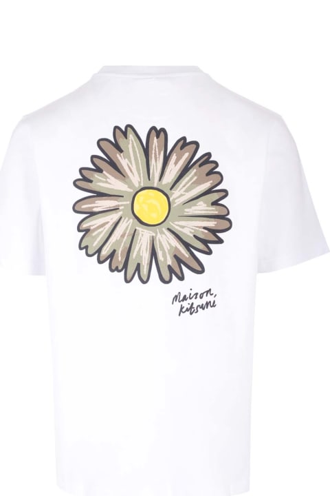Maison Kitsuné for Men Maison Kitsuné White 'floating Flower' T-shirt