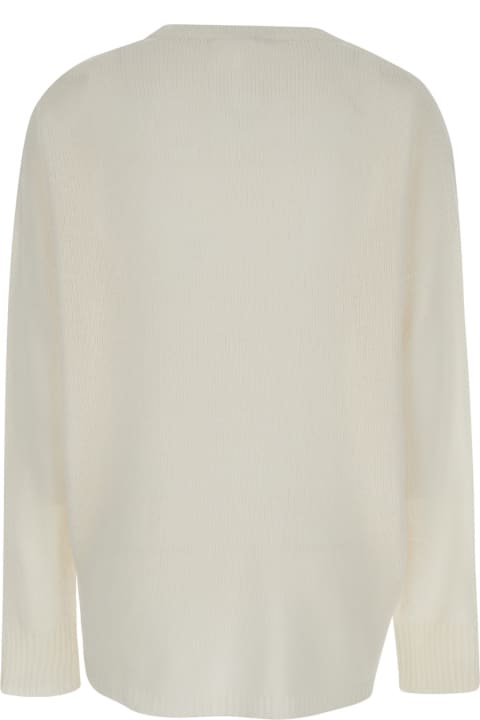 Fashion for Women Fabiana Filippi White V-neck Sweater In Cashmere Woman