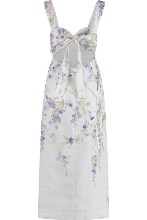 ウィメンズ Zimmermannのワンピース＆ドレス Zimmermann Natura Printed Linen Dress