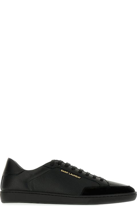 Saint Laurent Sneakers for Men Saint Laurent Black Leather Court Classic Sl/10 Sneakers