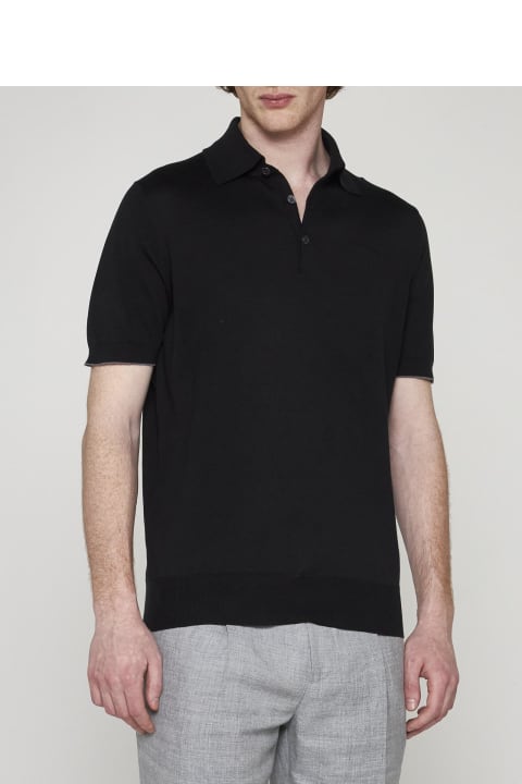 メンズ Brunello Cucinelliのトップス Brunello Cucinelli Cotton Knit Polo Shirt