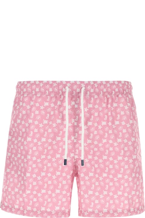 Fedeli Swimwear for Men Fedeli Printed Polyester Swimming Shorts