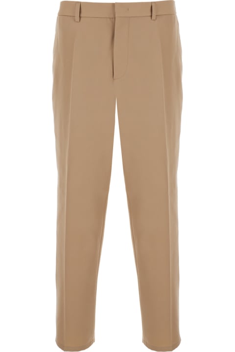 Clothing for Men Jil Sander Beige Pants With Elastic Waistband In Wool Man
