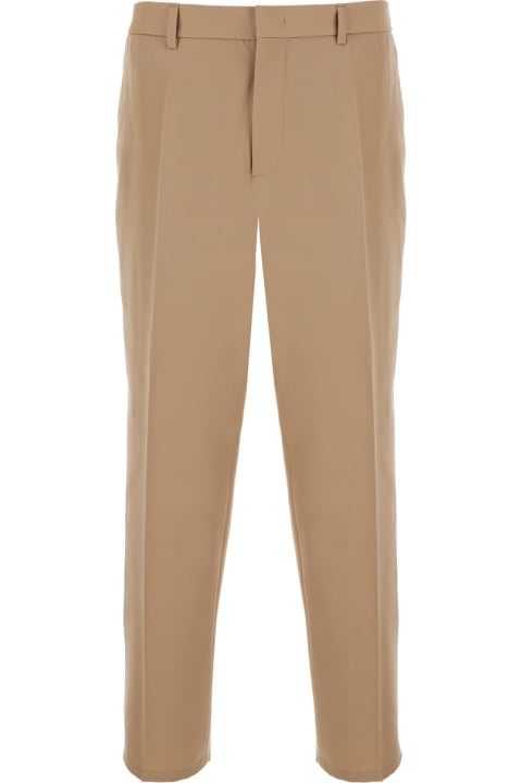 Homeware Jil Sander Beige Pants With Elastic Waistband In Wool Man