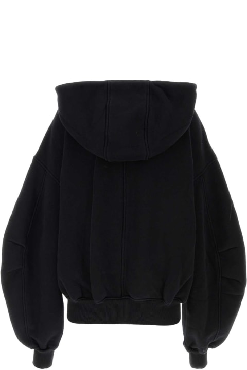 Coats & Jackets for Women The Attico Black Cotton Oversize Sweatshirt