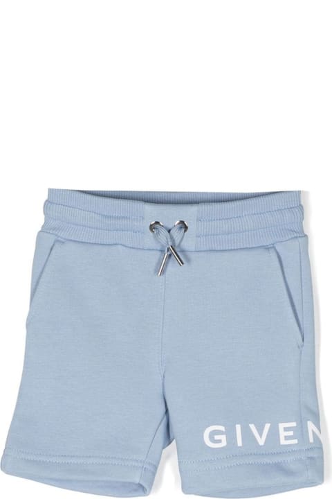 Light-blue Cotton Shorts