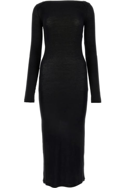 Dresses for Women Saint Laurent Black Viscose Blend Dress
