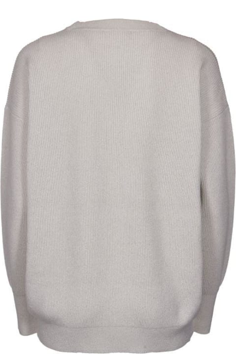 Fabiana Filippi for Women Fabiana Filippi Lurex Platinum English Rib Crewneck Jumper