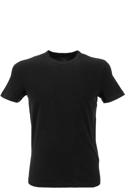 Majestic Filatures Clothing for Men Majestic Filatures Black Crew Neck T-shirt In Silk Touch Cotton