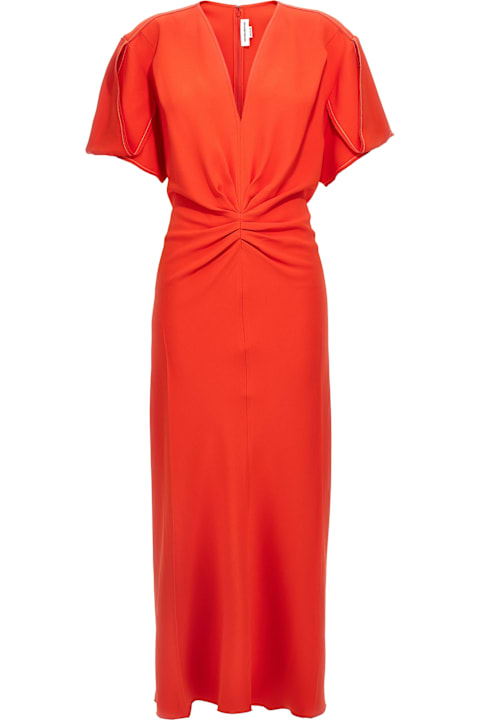 Homeware Victoria Beckham 
gathered Waist Midi
 Dress
