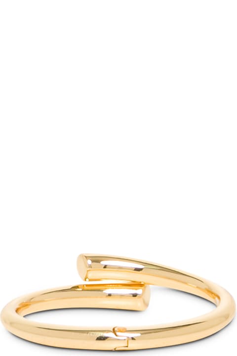 Bracelets for Women Federica Tosi Tube Bracelet In Gold Colored Brass