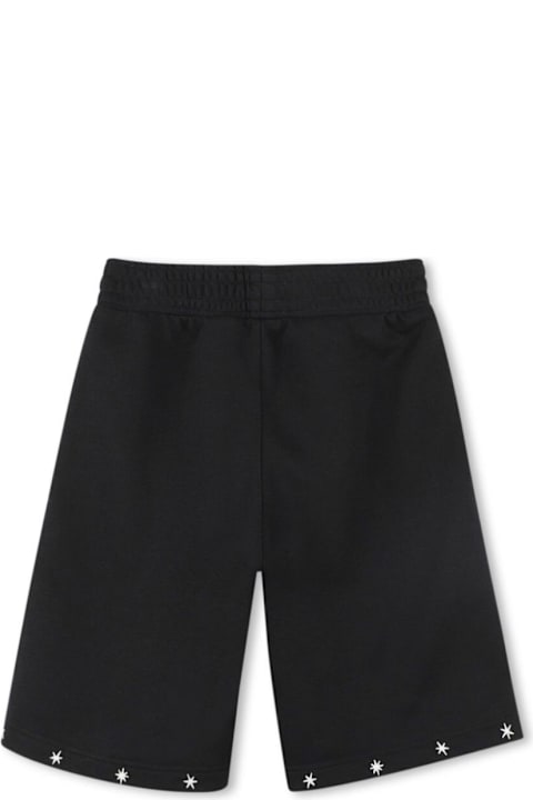 Givenchy Bottoms for Boys Givenchy Black Shorts With Logo Lettering On The Front And Star Embroidery In Cotton Blend Boy