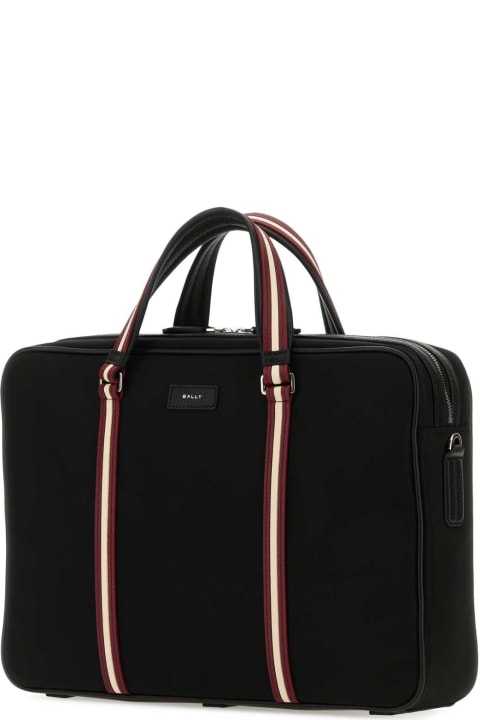 Bally Luggage for Men Bally Black Nylon Code Briefcase