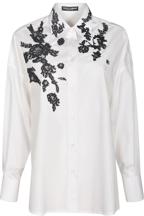 ウィメンズ トップス Dolce & Gabbana Floral Mesh Shirt