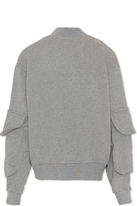 Homeware MSGM Grey Sweatshirt For Girl With Logo