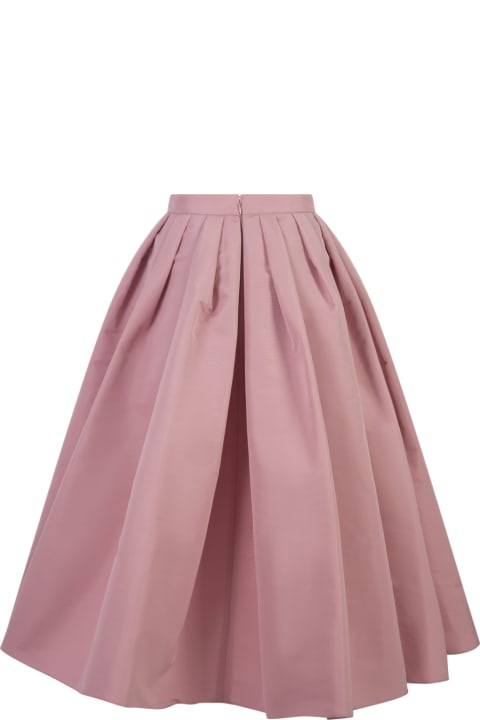 ウィメンズ新着アイテム Alexander McQueen Light Pink Curled Midi Skirt