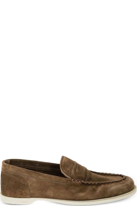 John Lobb for Kids John Lobb Pace Suede Leather Loafers