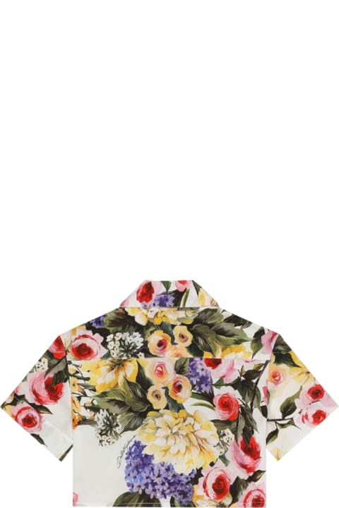 ガールズ Dolce & Gabbanaのシャツ Dolce & Gabbana Poplin Shirt With Garden Print