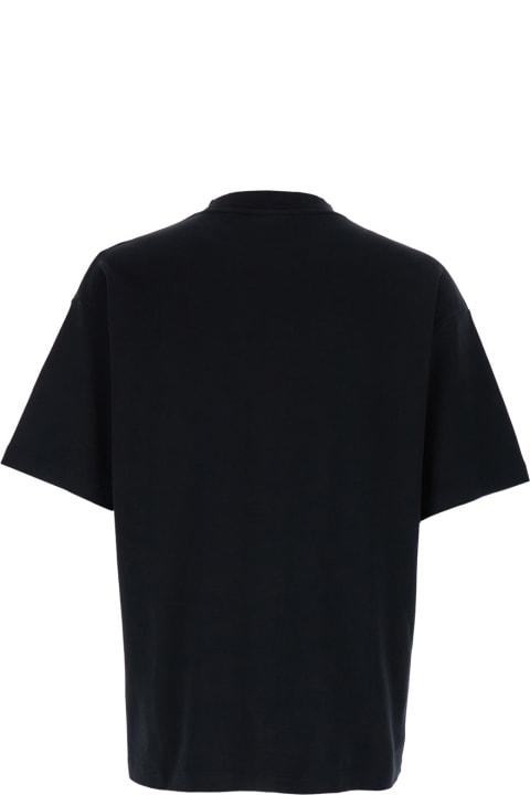 Drôle de Monsieur for Men Drôle de Monsieur 'slogan Classique' Black Classic T-shirt With Logo Print In Cotton Blend Man